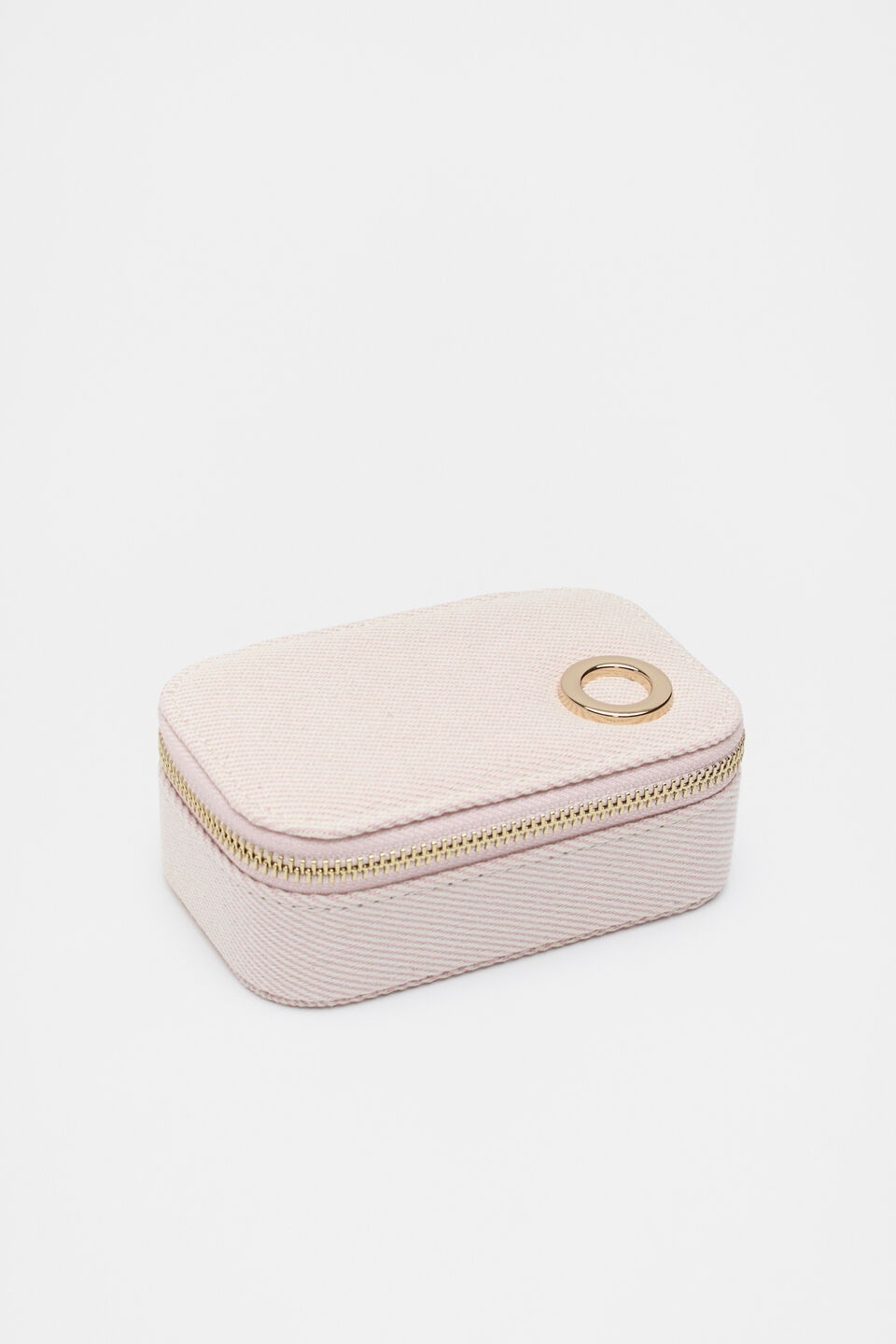 Initials Mini Jewellery Case Rose Petal  O