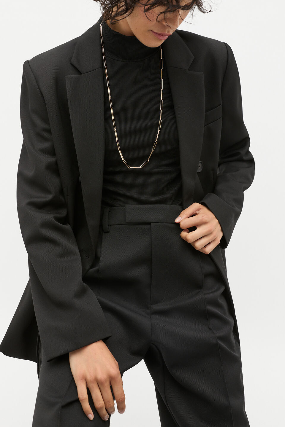 Long Link Necklace  Gold
