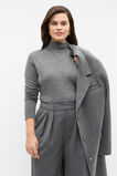 Australian Merino Mock Neck Top  Charcoal Grey Marle  hi-res