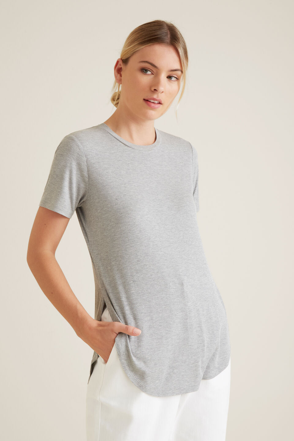 Scoop Hem Tee  