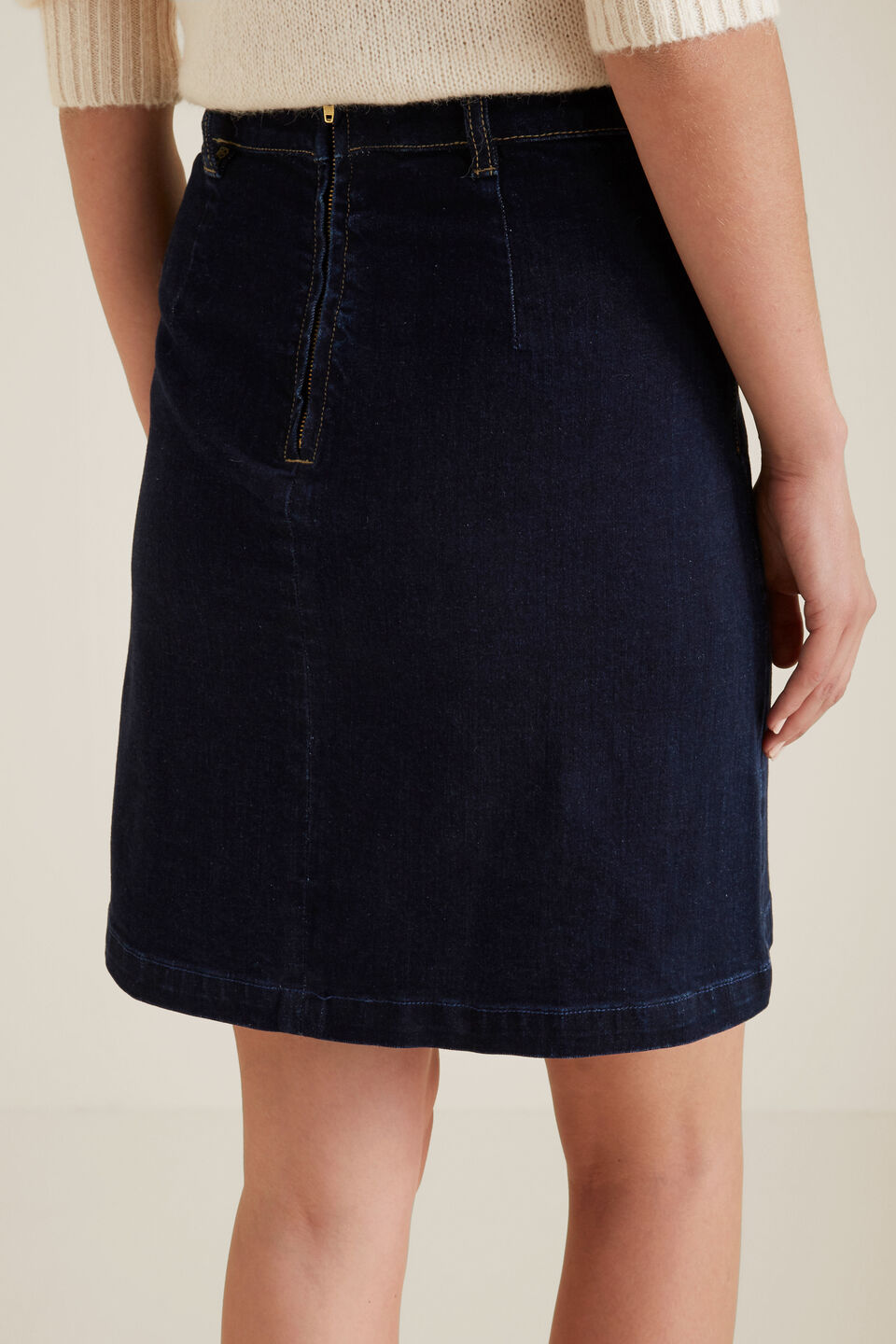 Pocket Detail Denim Skirt  