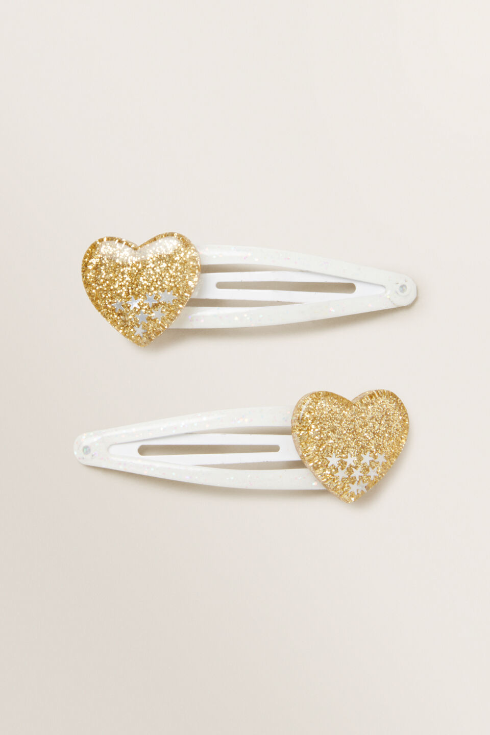 Glitter Heart Snap Pair  9