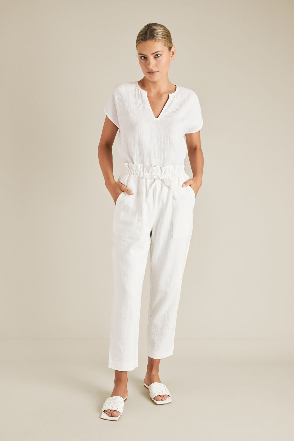 Tapered Paperbag Pant  