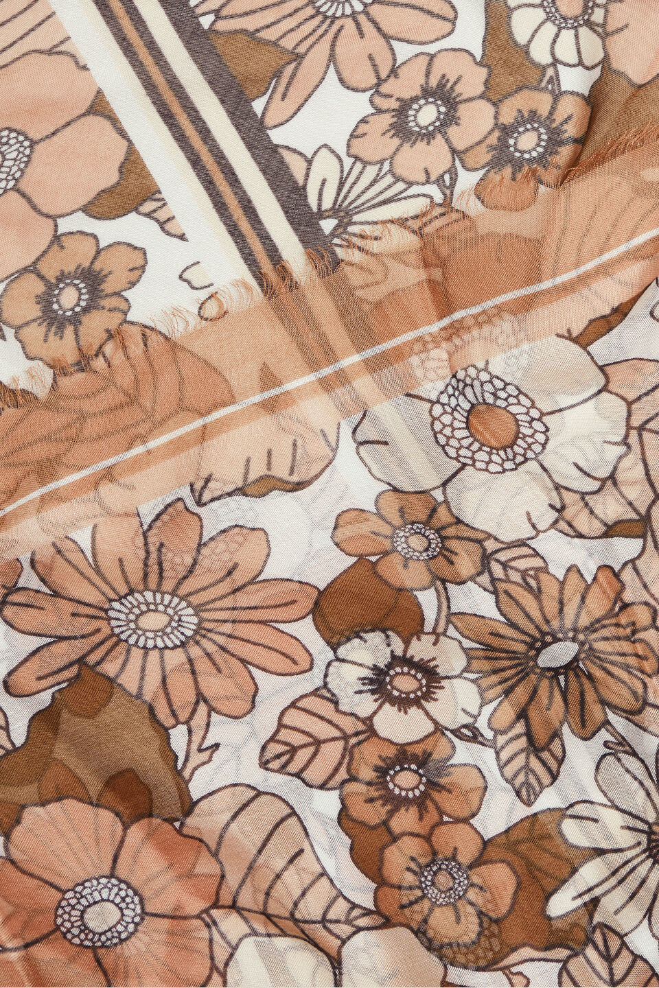 Retro Floral Scarf  