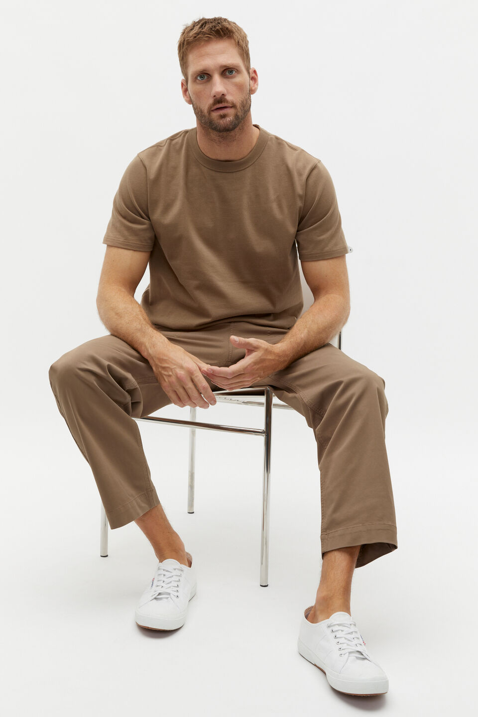 Crew Tee  Dark Nougat