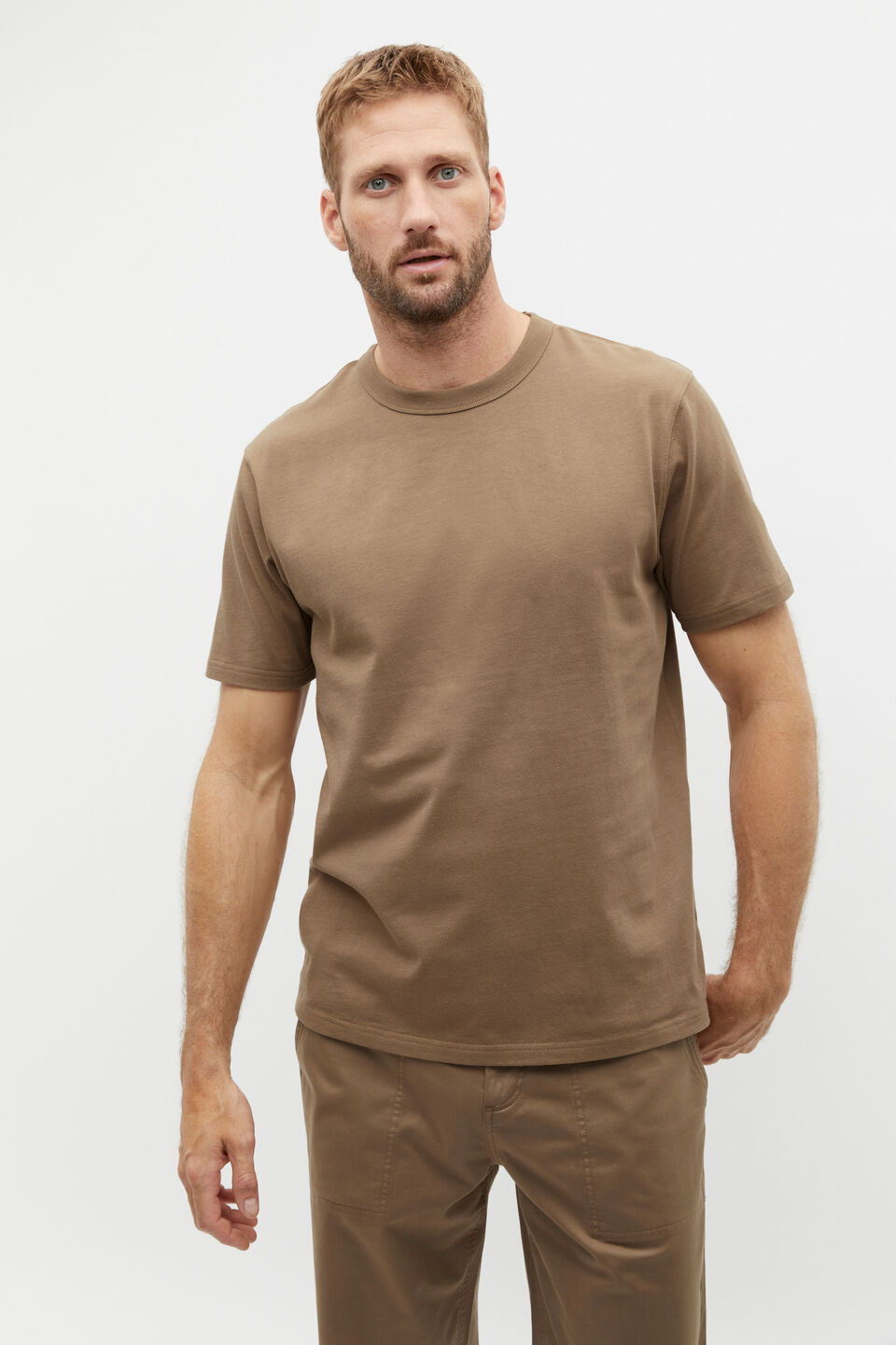Crew Tee  Dark Nougat