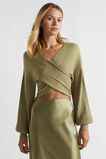 Rib Wrap Front Knit  Pistachio  hi-res