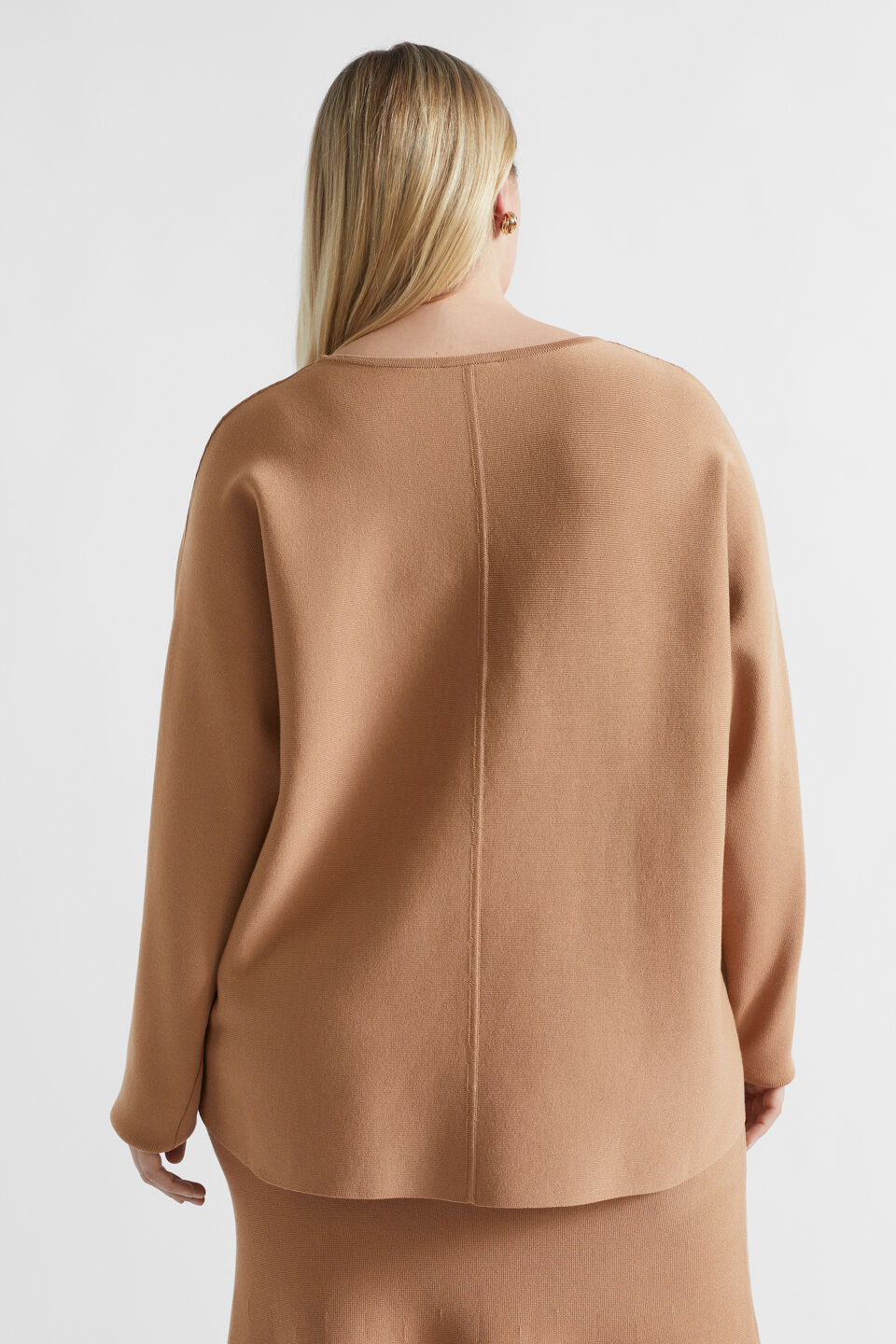 Crepe Cocoon Knit  Fudge