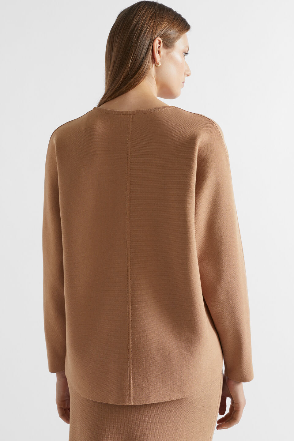 Crepe Cocoon Knit  Fudge