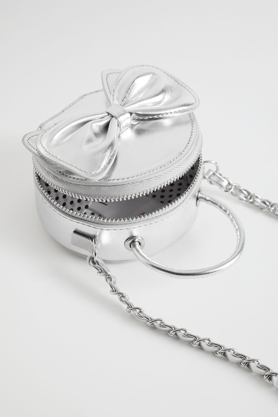Mini Bow Cross Body  Silver