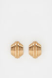 Wide Ribbed Stud  Antique Gold  hi-res