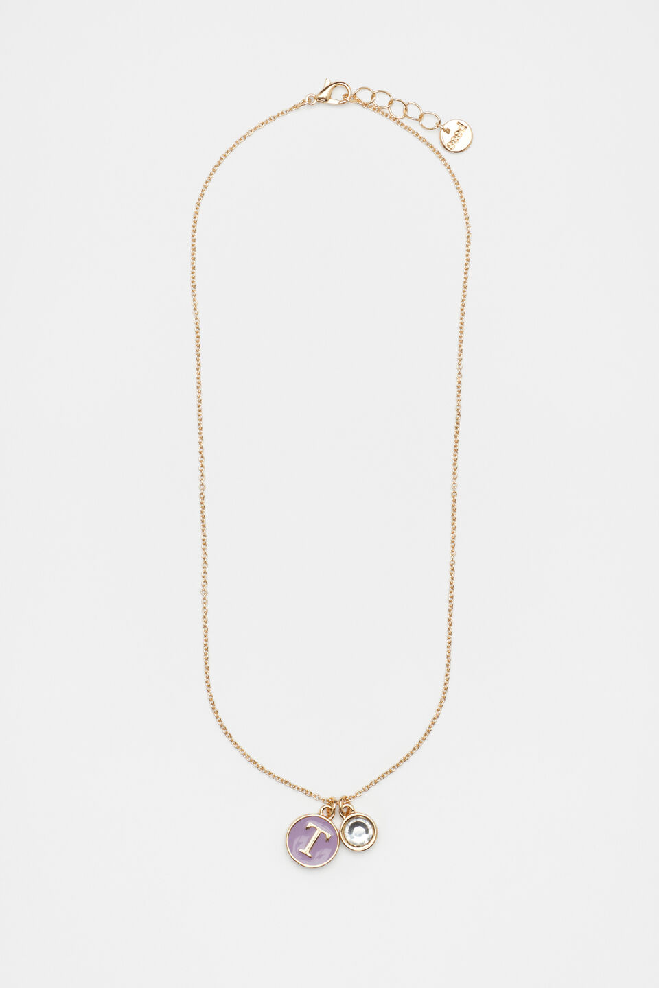Initial Enamel Necklace  T