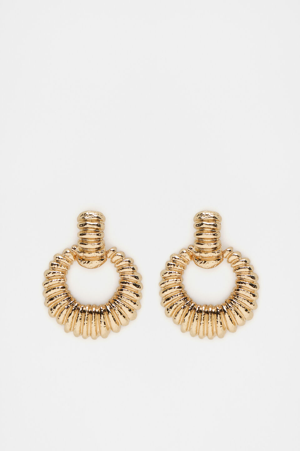 Textured Drop Earring  Gold