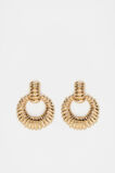 Textured Drop Earring  Gold  hi-res