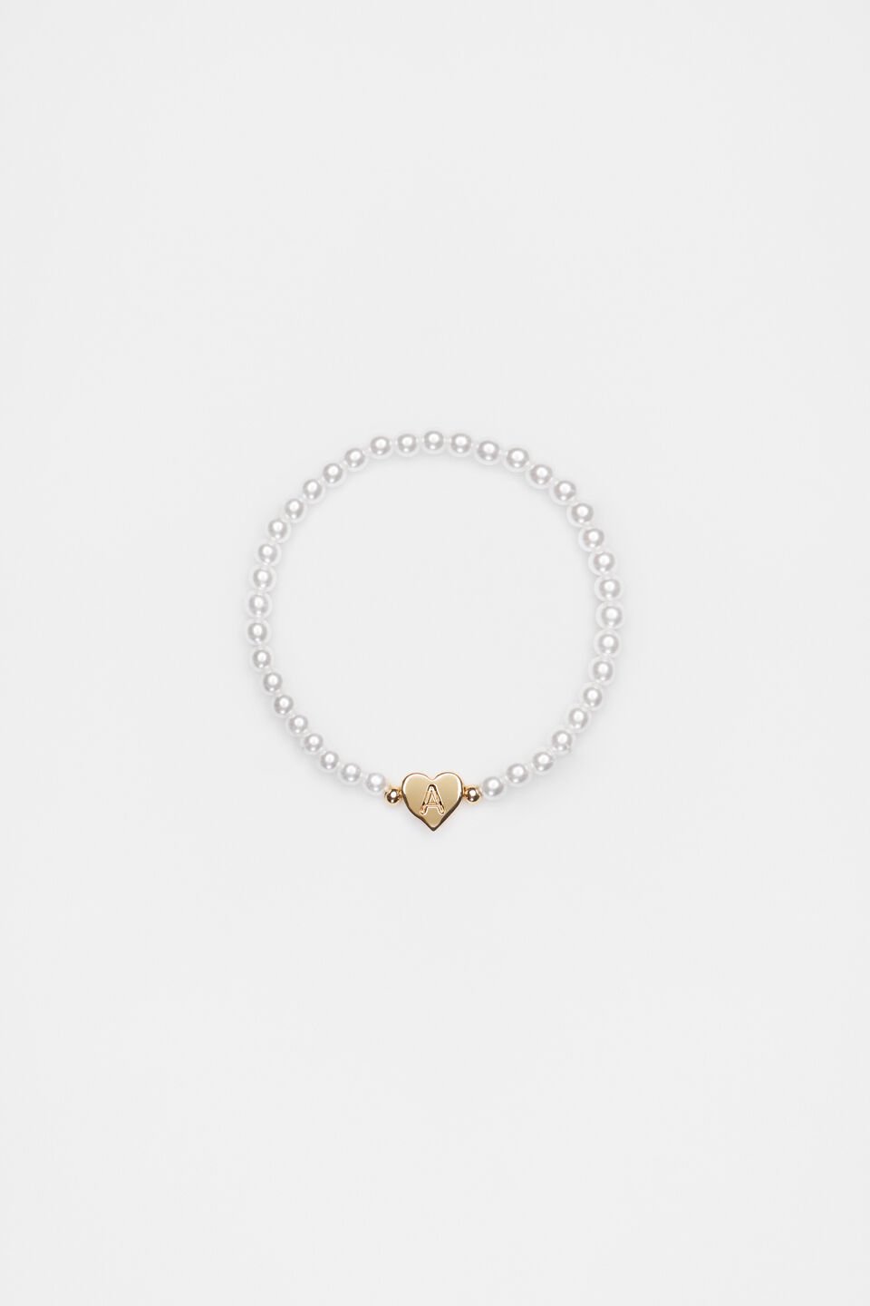Initial Pearl Bracelet  A