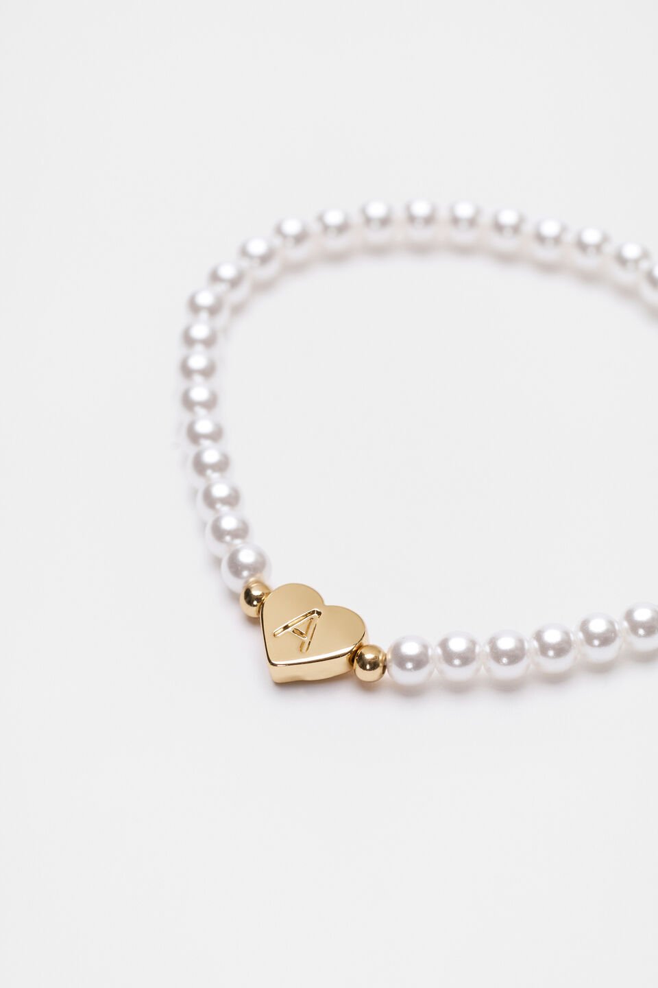 Initial Pearl Bracelet  A