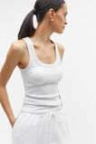 Australian Cotton Rib Tank  Light Grey Marle  hi-res