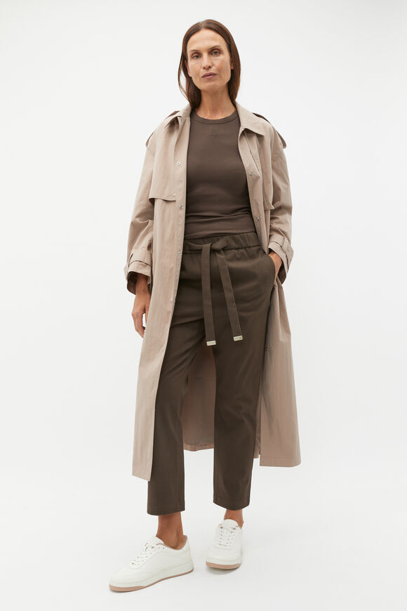 Tapered Leg Tie Pant  Dark Espresso  hi-res