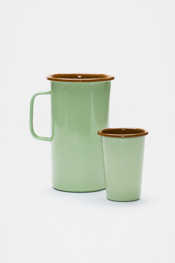 Amira Enamel Jug  Deep Emerald  hi-res
