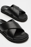Crossover Footbed Slide  Black  hi-res