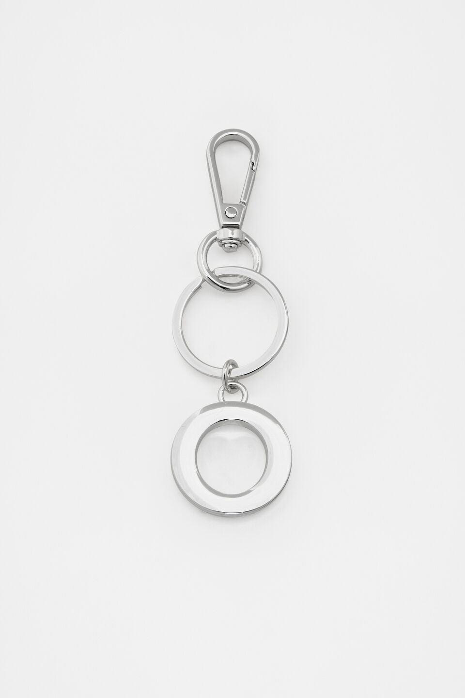 Silver Initials Keyring  O