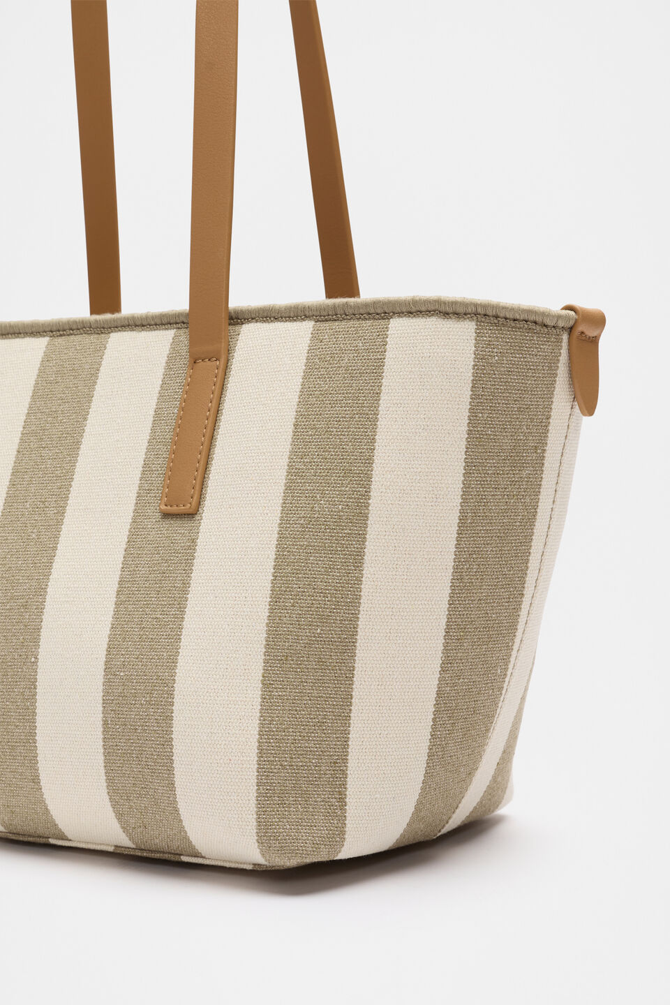 Stripe Mid Fabric Tote  Rosemary Stripe