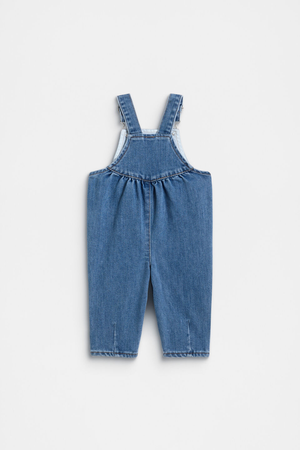 Heart Denim Overall  Mid Blue Wash