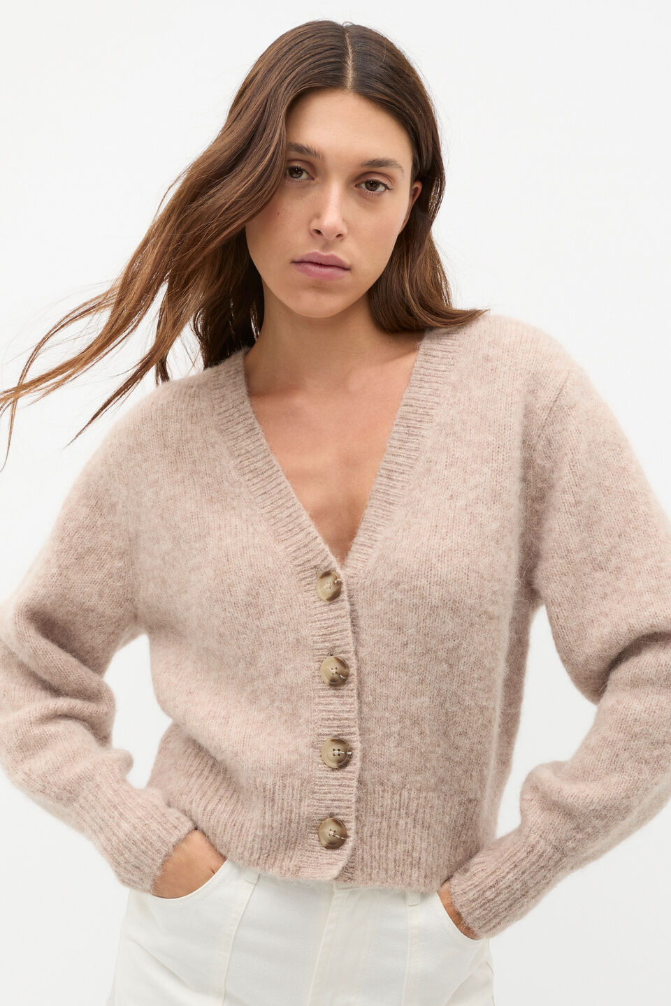 Lofty Button Knit Cardigan  Cookie Marle