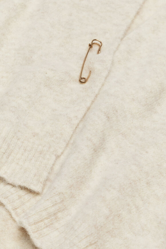 Fluffy Textured Wrap  Oat Marle  hi-res