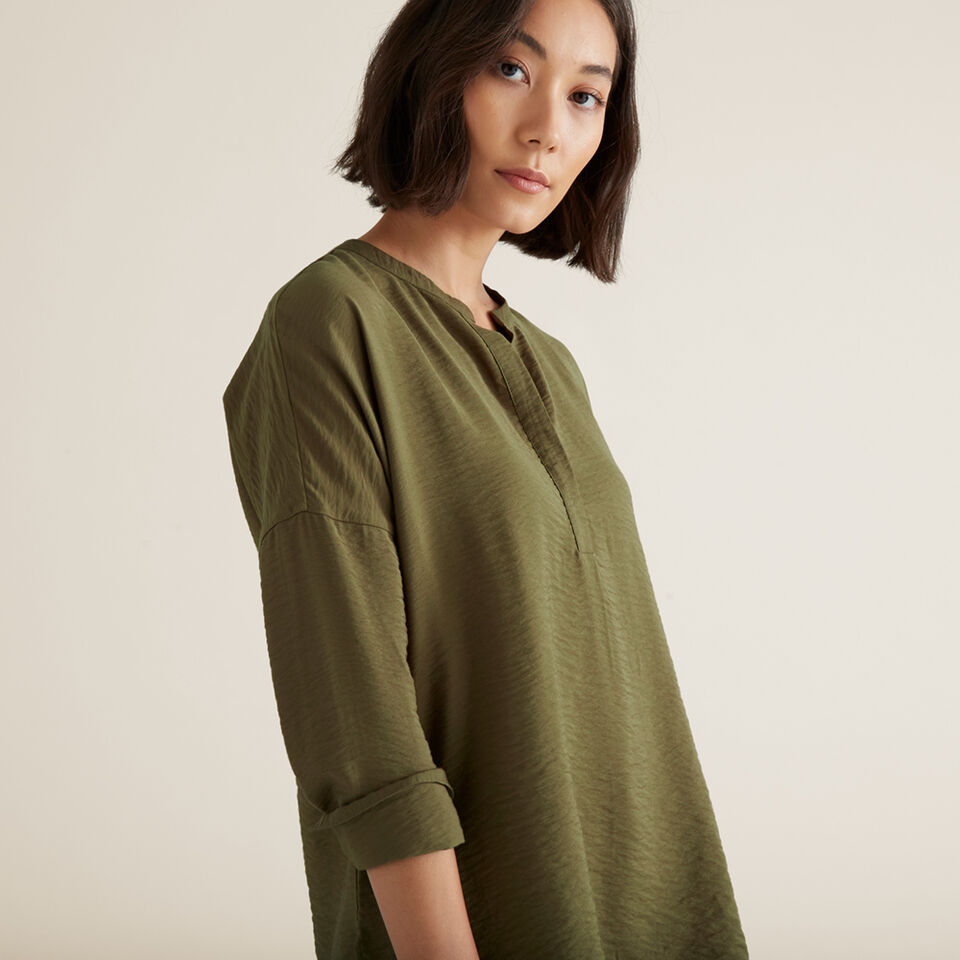 V Neck Textured Shirt  