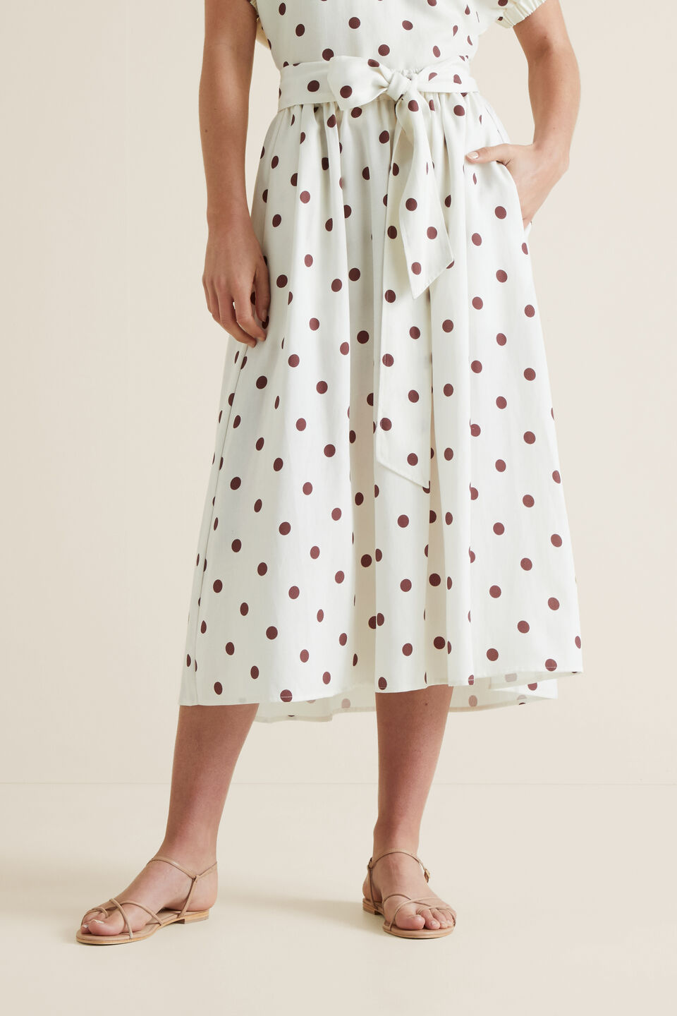 Hi-Lo Spot Skirt  
