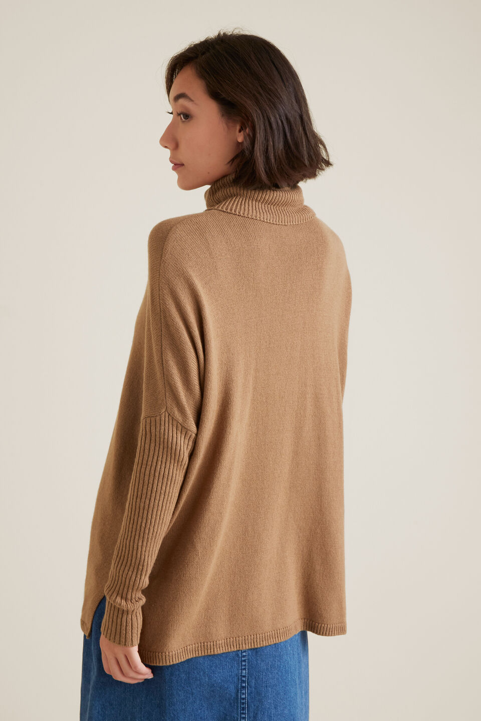 High Neck Boxy Sweater  