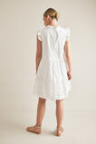 Ruffle Sleeve Cotton Dress    hi-res
