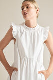 Ruffle Sleeve Cotton Dress    hi-res