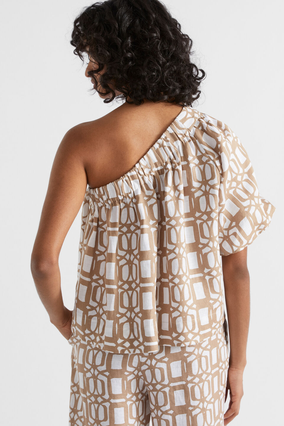Linen Retro Top  Barley Retro