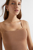 Crepe Knit Bodice  Fudge  hi-res