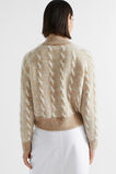 Two Tone Cable Knit  Champagne Beige Twist  hi-res