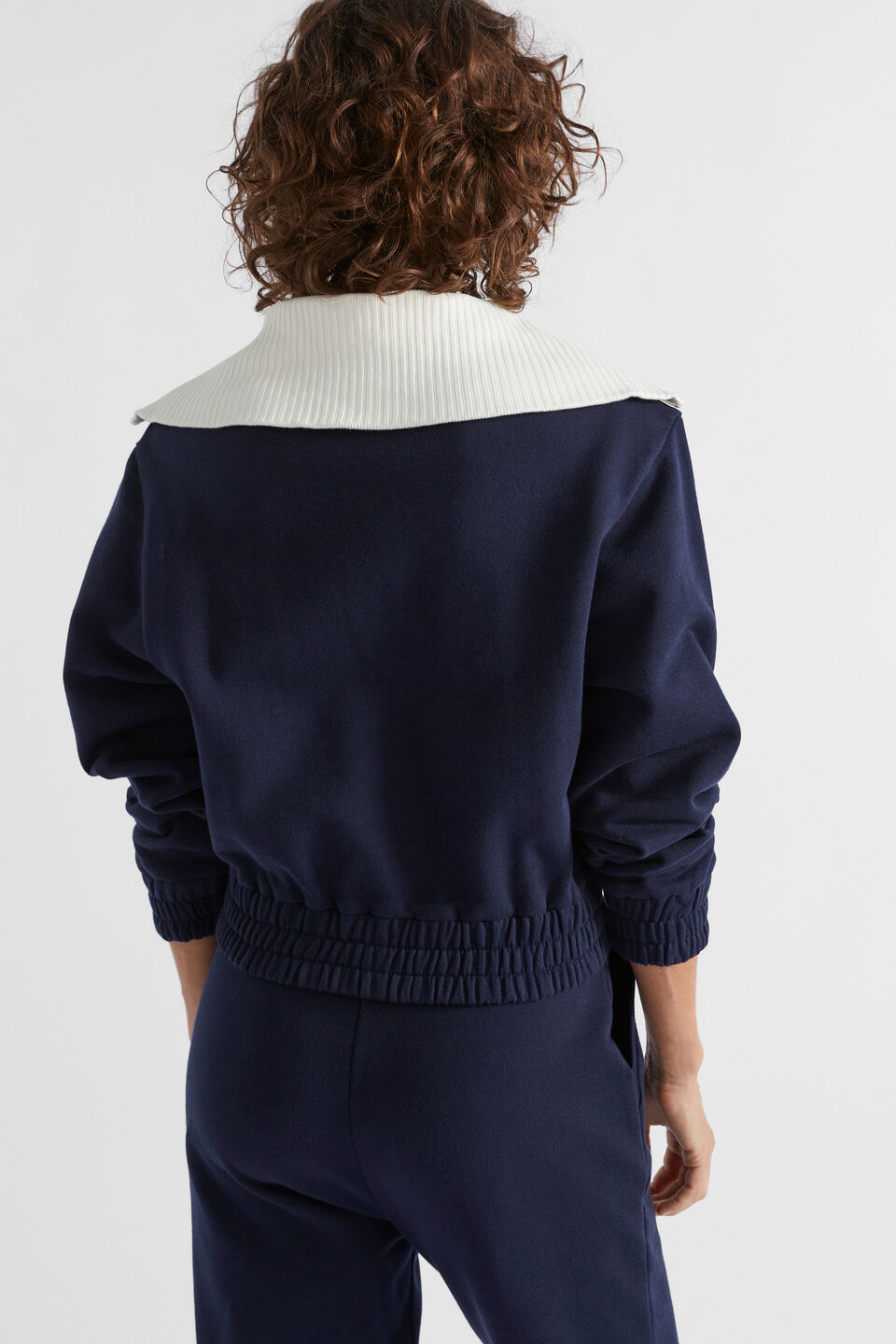 Terry Half Zip Sweat  Midnight Sky