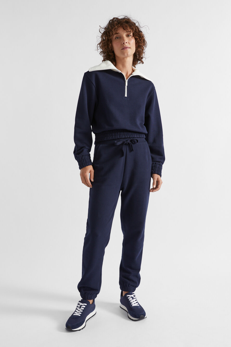 Terry Half Zip Sweat  Midnight Sky