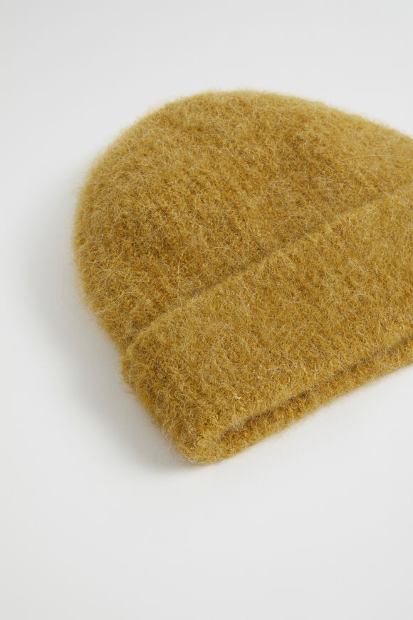 Fluffy Knit Beanie  Honey Gold  hi-res