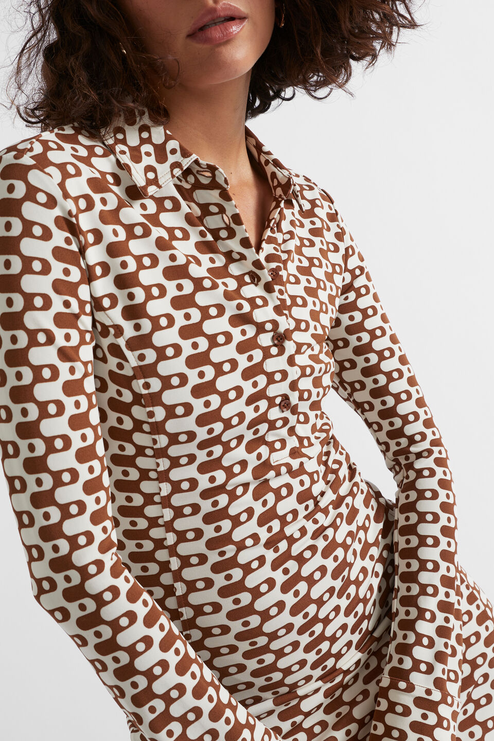 Geo Swirl Midi Dress  Spice Geo