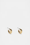 Small Curved Hoop  Gold  hi-res