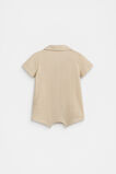 Collar Stripe Romper  Neutral  hi-res