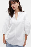 Blouson Sleeve Poplin Blouse  Whisper White  hi-res