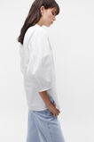 Blouson Sleeve Poplin Blouse  Whisper White  hi-res