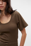 Scoop Neck Tee  Dark Praline  hi-res