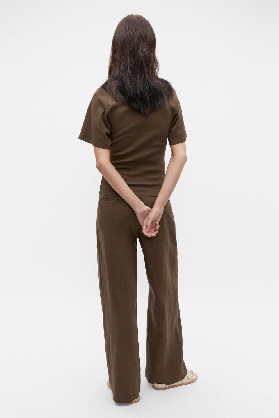 Scoop Neck Tee  Dark Praline