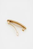 Long Curved Barrette  Gold  hi-res