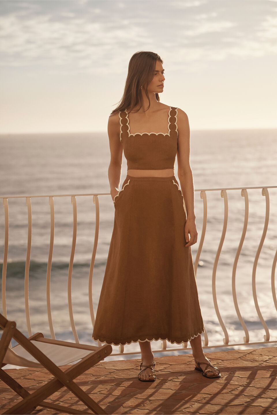 Scallop Bralette  Cinnamon Spice