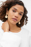 Shell Pearl Earring  Gold  hi-res